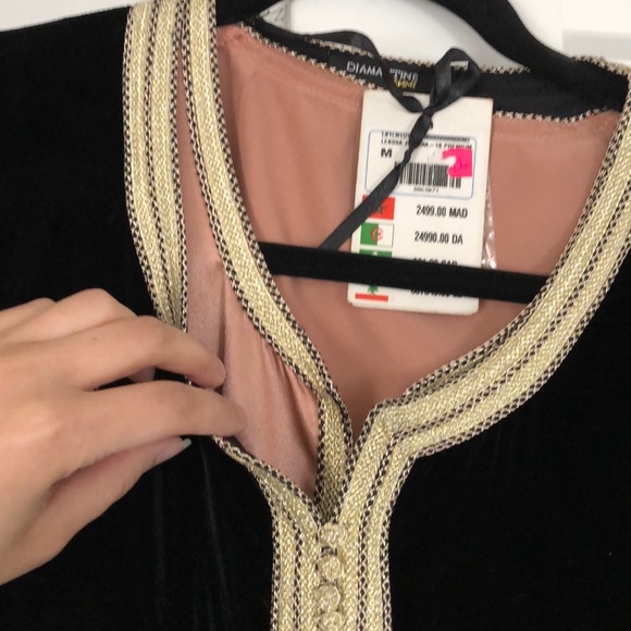 Authentic Moroccan Dress in Black and Pink - Picture 4 of 7